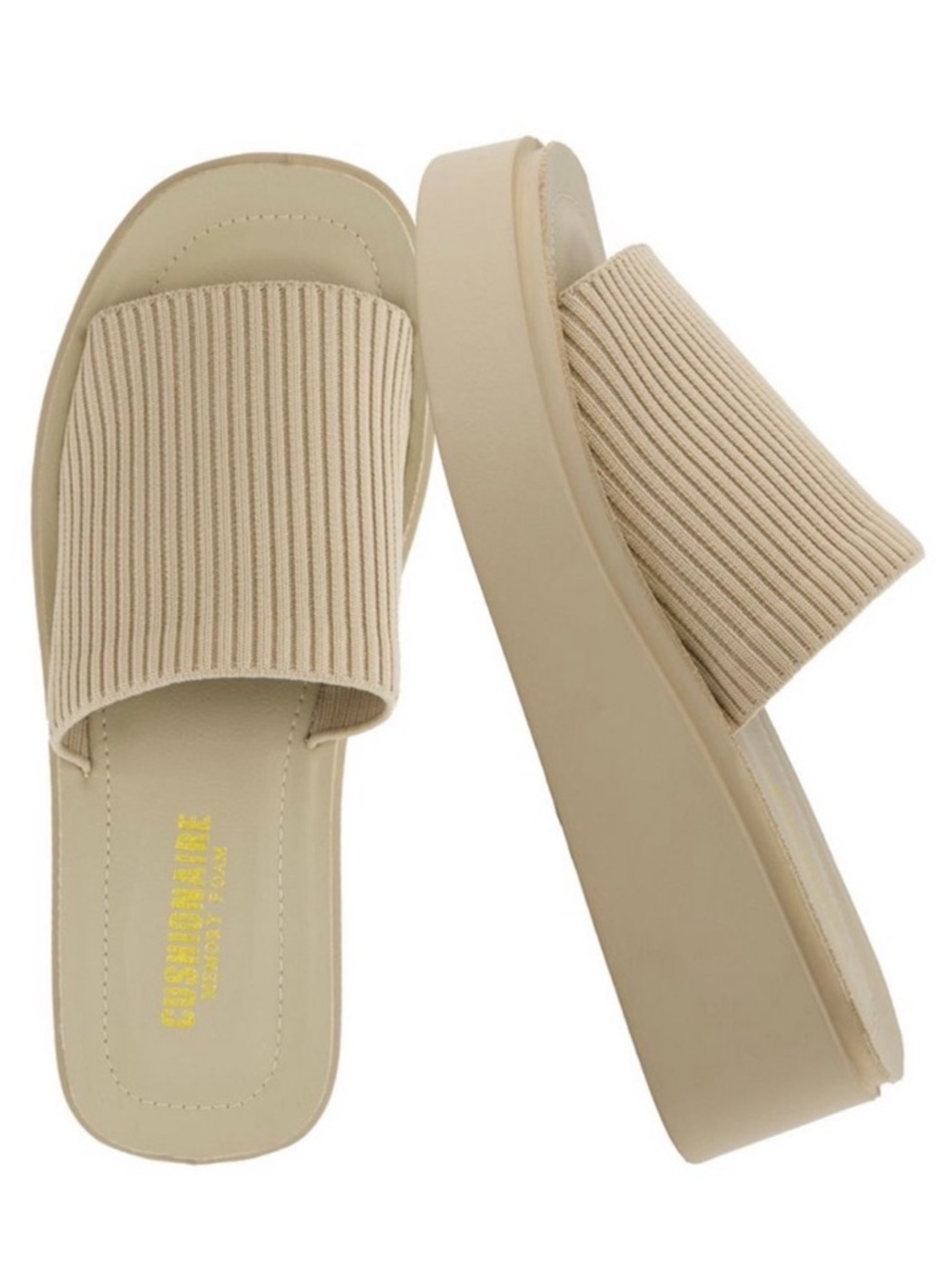 Cushionare Women’s Pim Knit Platform Sandal with Memory Foam